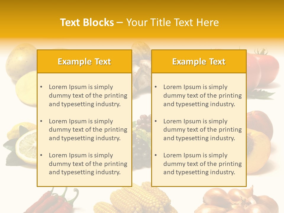 Fruits And Vegetables Page Border PowerPoint Template