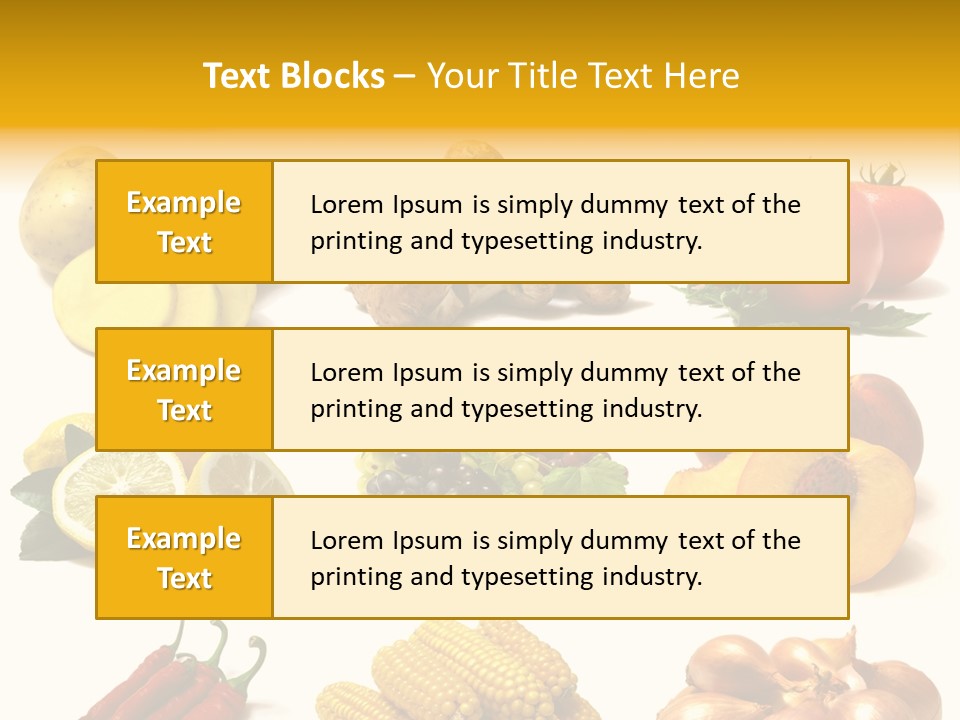Fruits And Vegetables Page Border PowerPoint Template