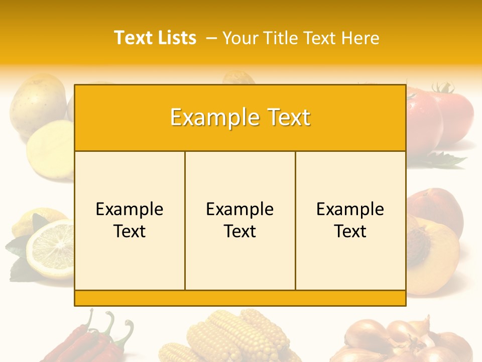 Fruits And Vegetables Page Border PowerPoint Template
