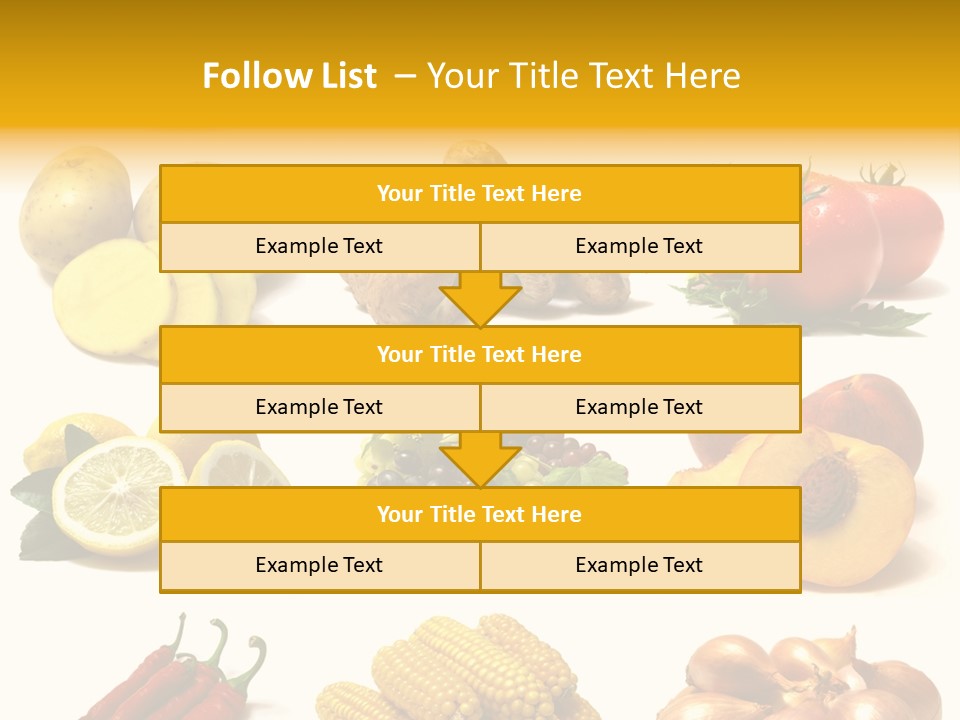 Fruits And Vegetables Page Border PowerPoint Template