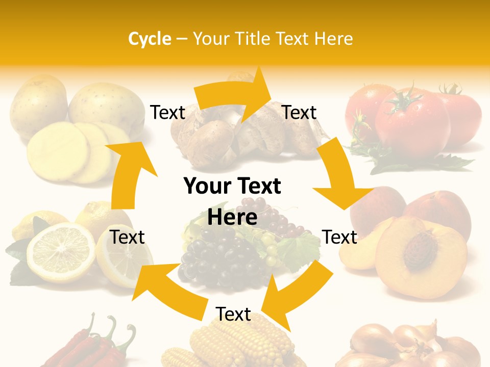 Fruits And Vegetables Page Border PowerPoint Template