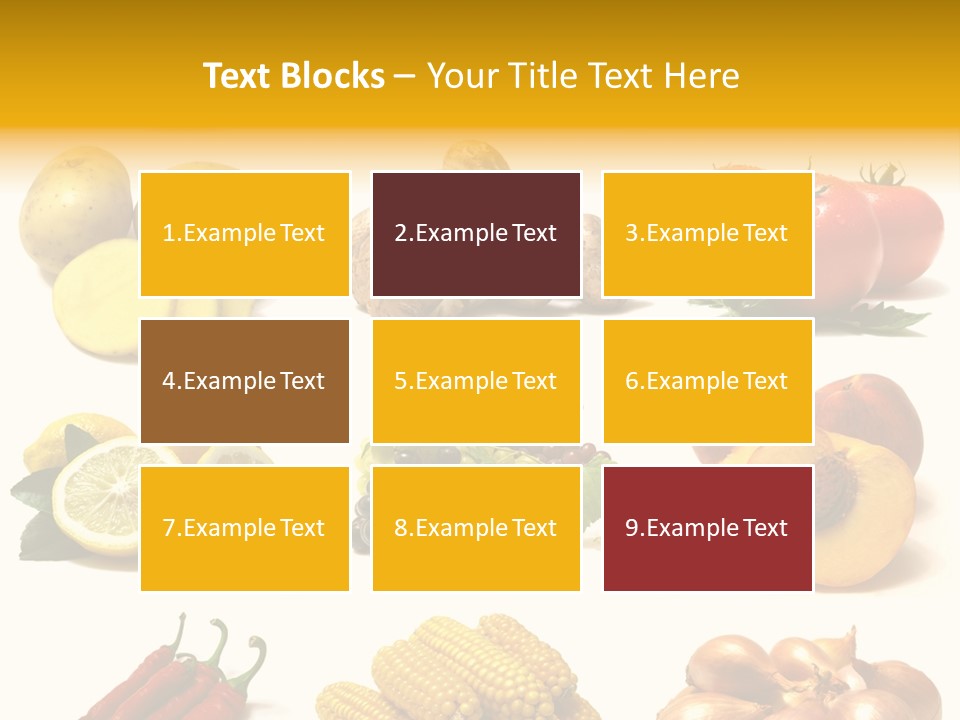 Fruits And Vegetables Page Border PowerPoint Template