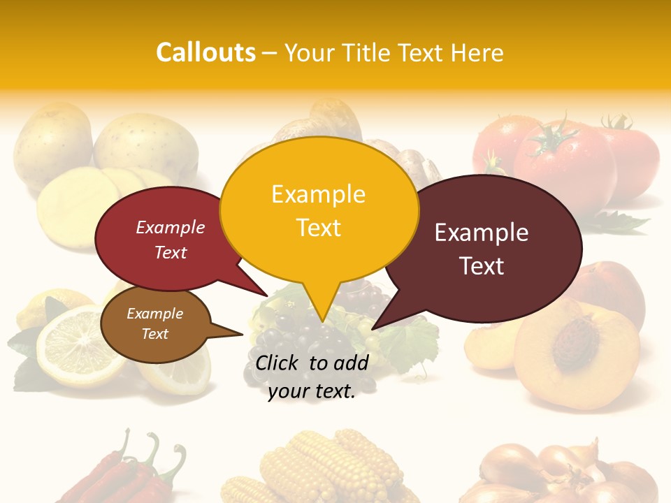 Fruits And Vegetables Page Border PowerPoint Template