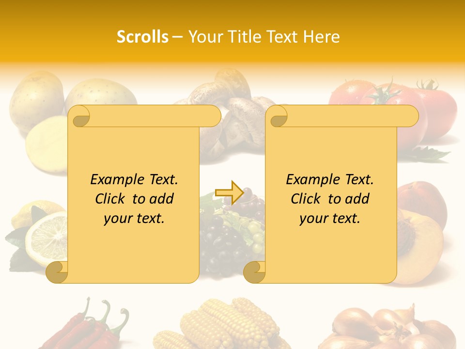 Fruits And Vegetables Page Border PowerPoint Template