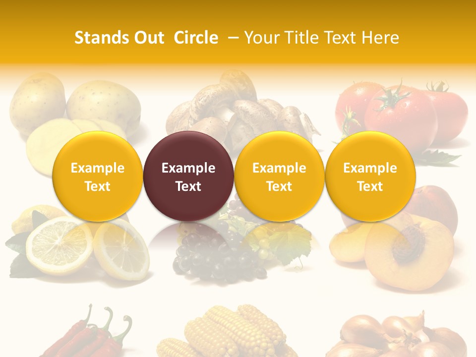 Fruits And Vegetables Page Border PowerPoint Template