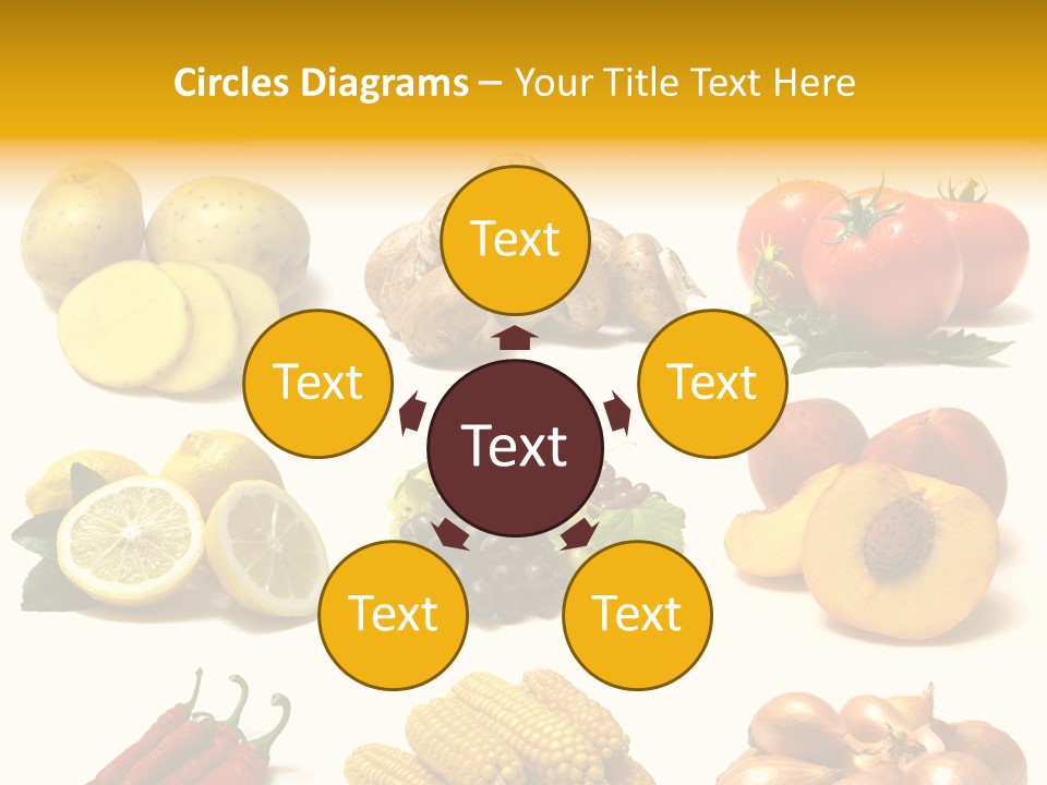 Fruits And Vegetables Page Border PowerPoint Template