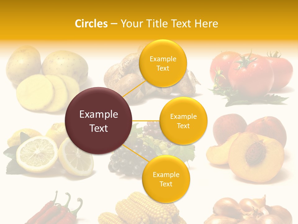 Fruits And Vegetables Page Border PowerPoint Template