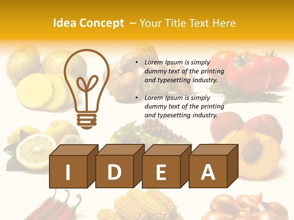 Fruits And Vegetables Page Border PowerPoint Template