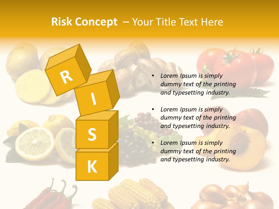 Fruits And Vegetables Page Border PowerPoint Template