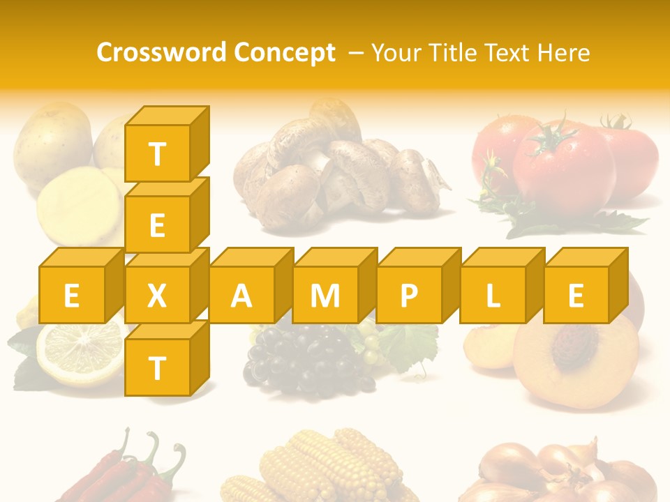 Fruits And Vegetables Page Border PowerPoint Template