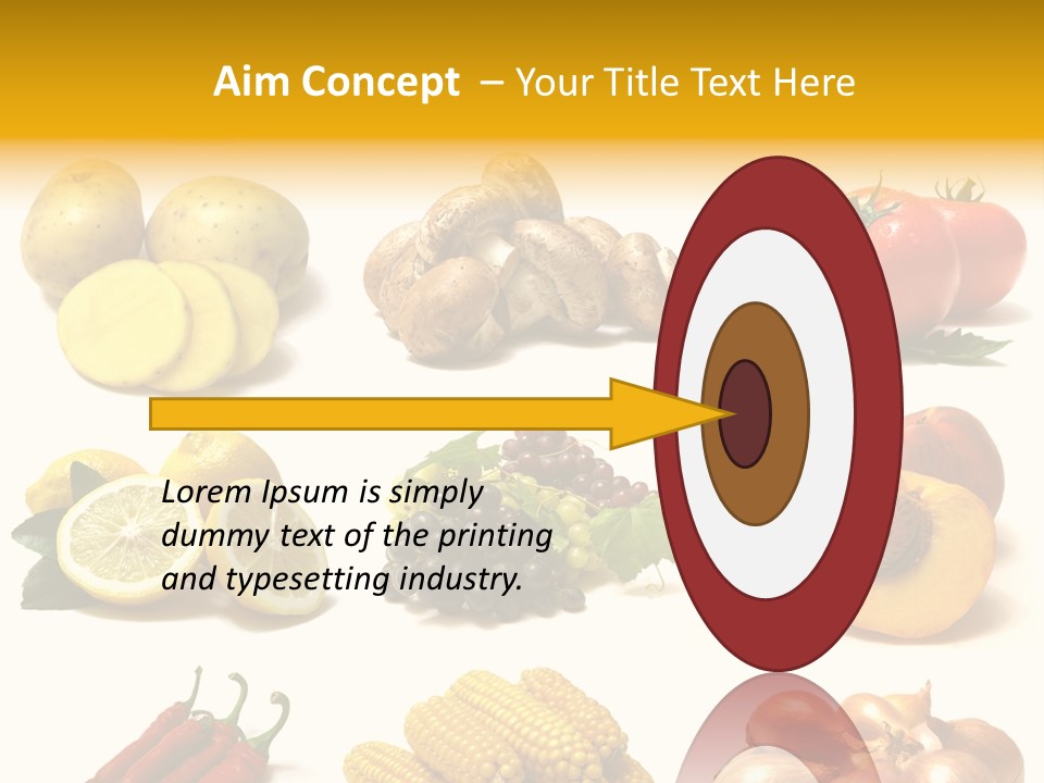 Fruits And Vegetables Page Border PowerPoint Template