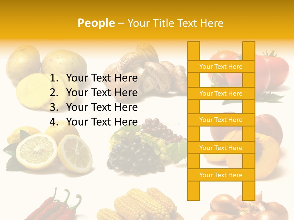 Fruits And Vegetables Page Border PowerPoint Template
