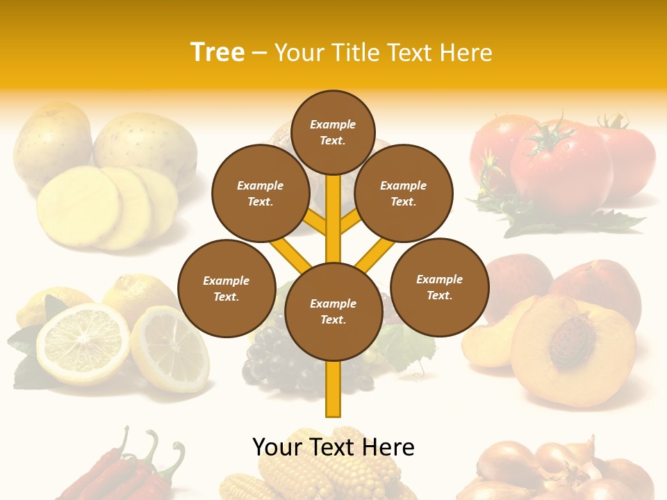 Fruits And Vegetables Page Border PowerPoint Template