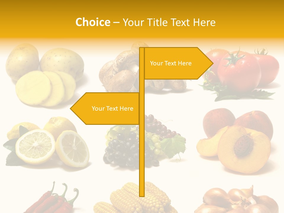 Fruits And Vegetables Page Border PowerPoint Template