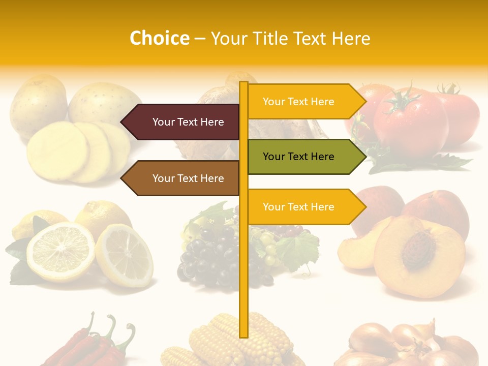 Fruits And Vegetables Page Border PowerPoint Template