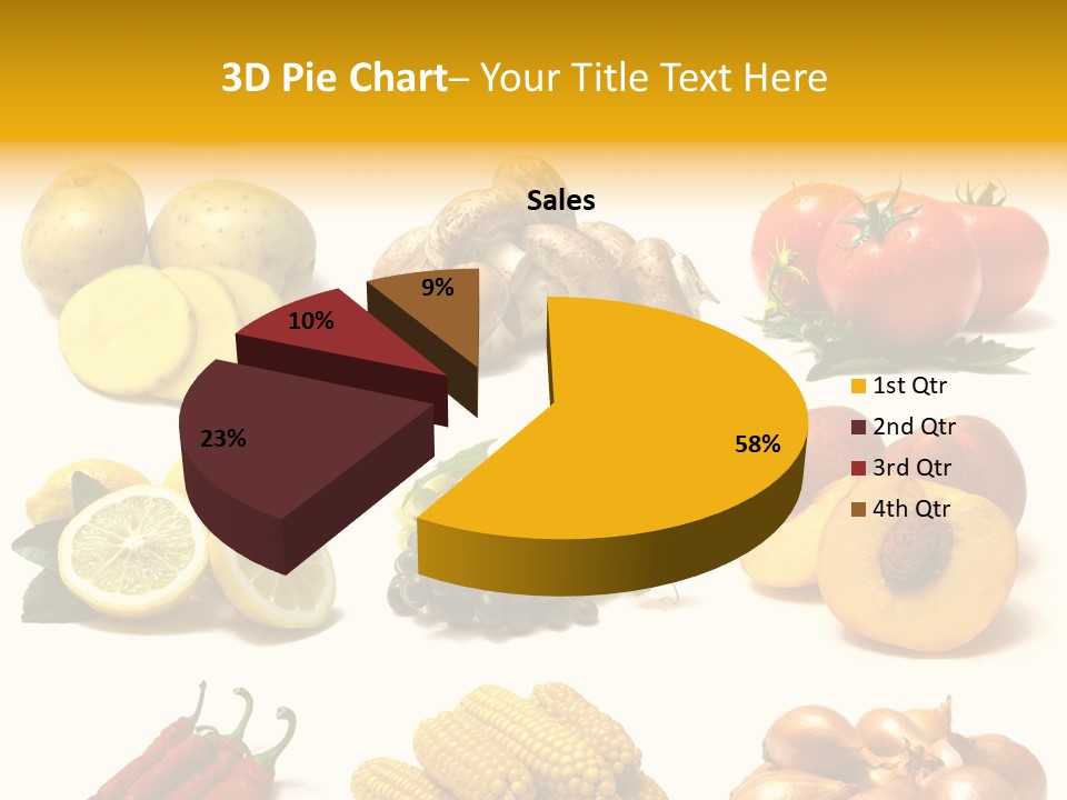 Fruits And Vegetables Page Border PowerPoint Template