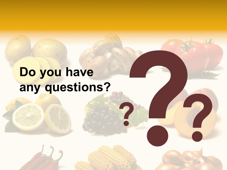 Fruits And Vegetables Page Border PowerPoint Template