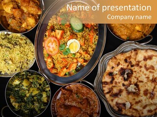 Indian Naan And Curry PowerPoint Template