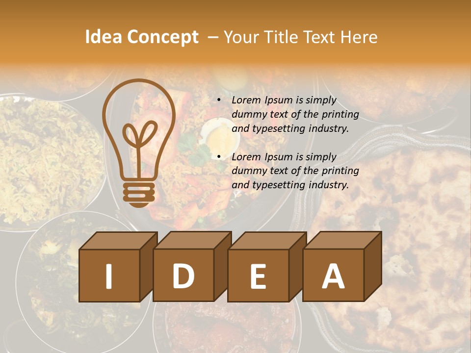 Indian Naan And Curry PowerPoint Template