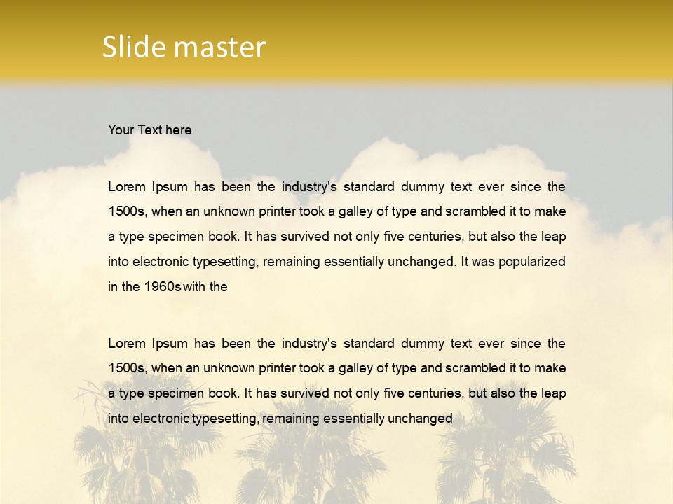Vintage Palm Tree PowerPoint Template