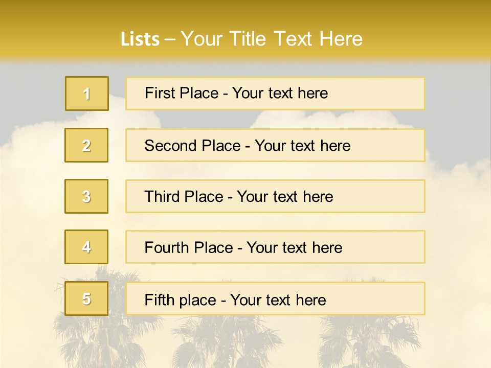 Vintage Palm Tree PowerPoint Template