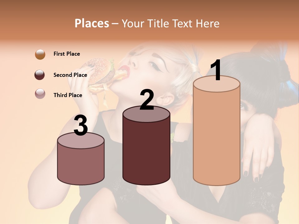 Funny Teenager Black PowerPoint Template