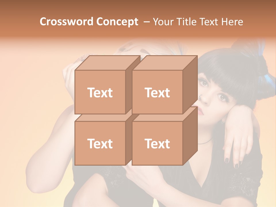 Funny Teenager Black PowerPoint Template