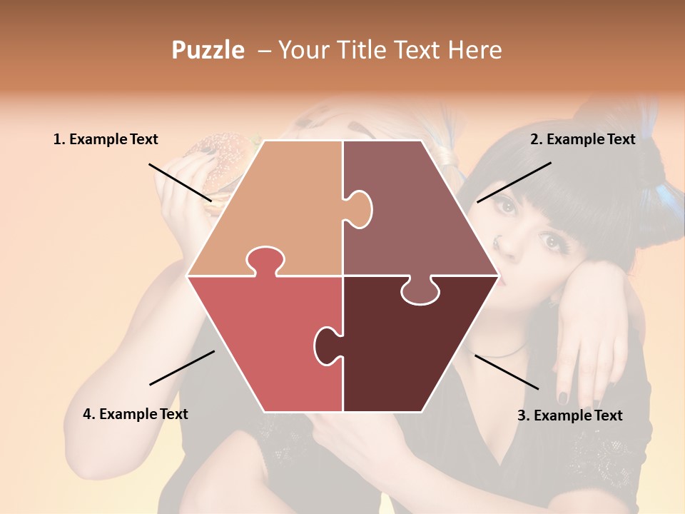 Funny Teenager Black PowerPoint Template