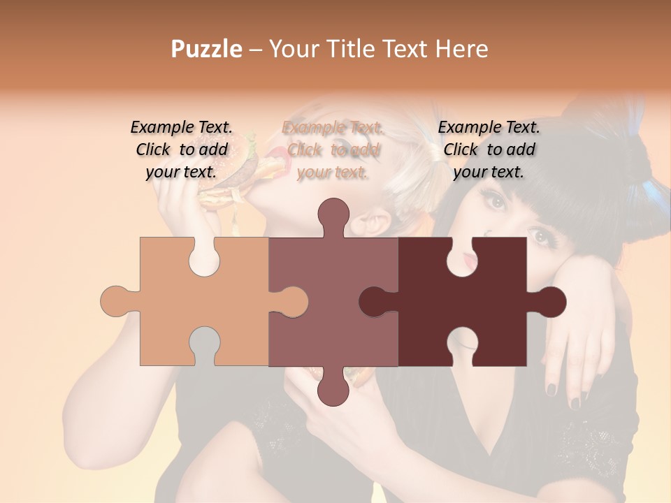 Funny Teenager Black PowerPoint Template