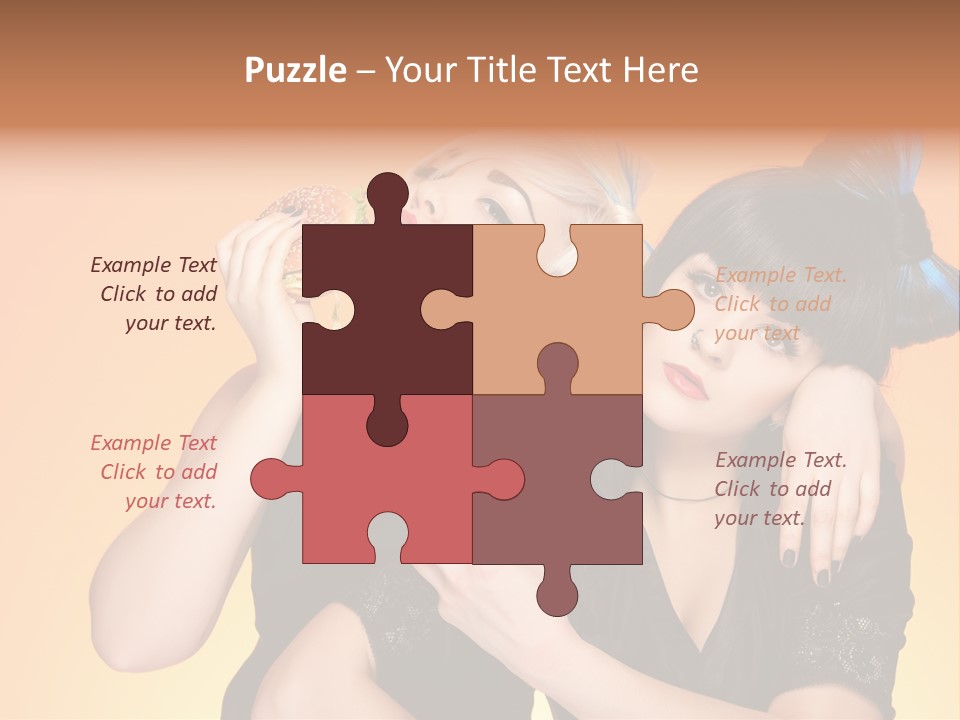 Funny Teenager Black PowerPoint Template