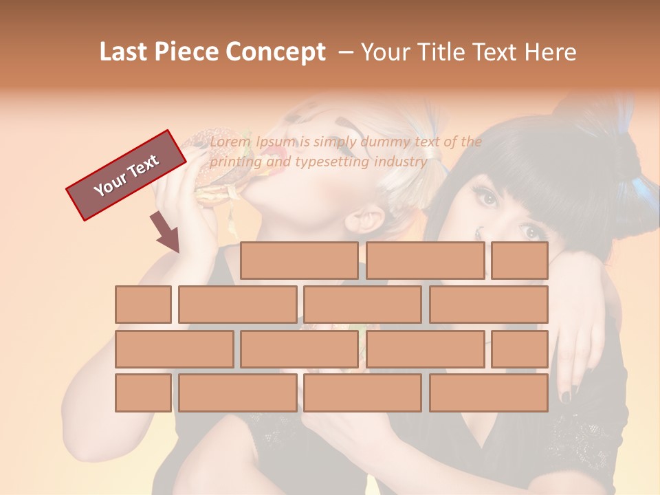 Funny Teenager Black PowerPoint Template