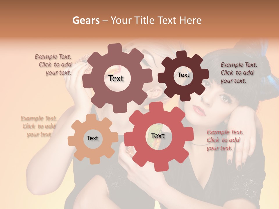 Funny Teenager Black PowerPoint Template