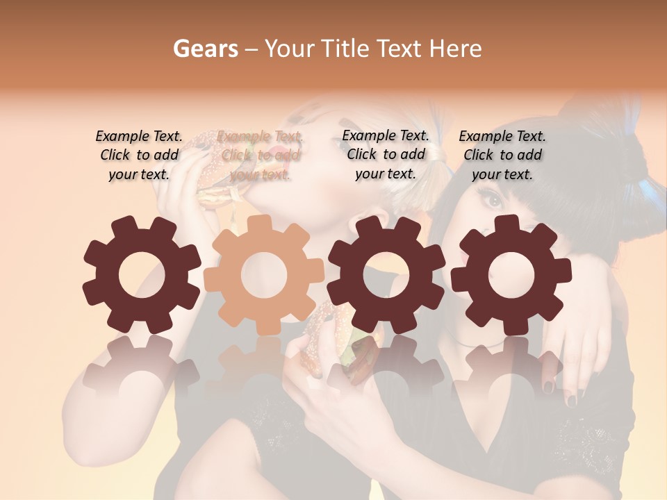 Funny Teenager Black PowerPoint Template