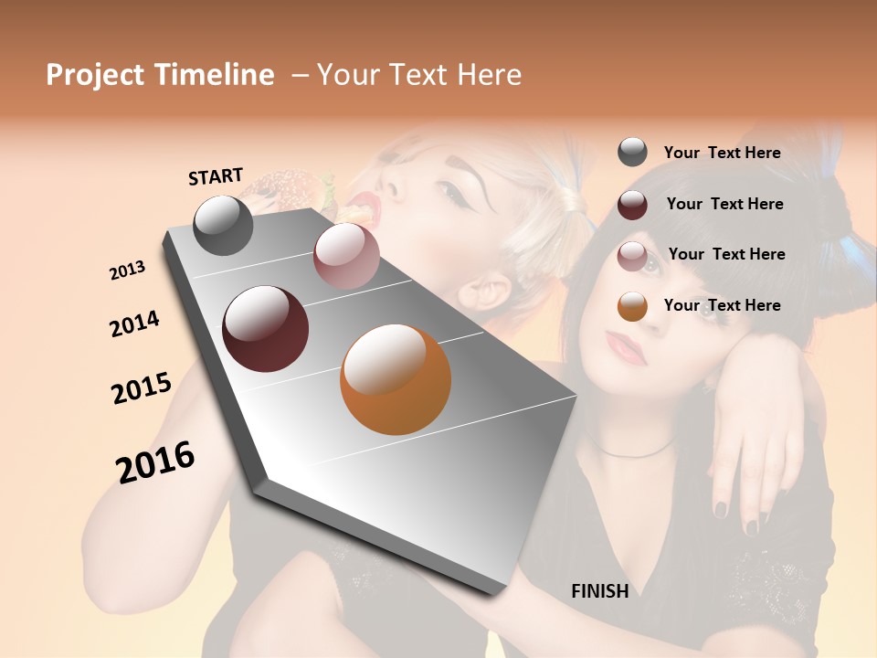 Funny Teenager Black PowerPoint Template