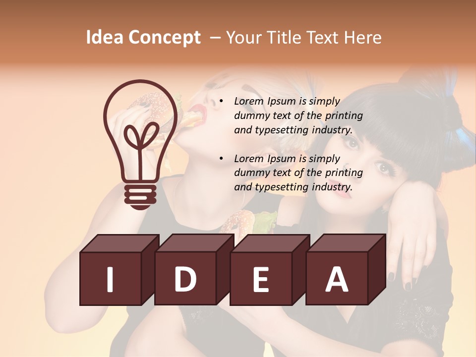 Funny Teenager Black PowerPoint Template