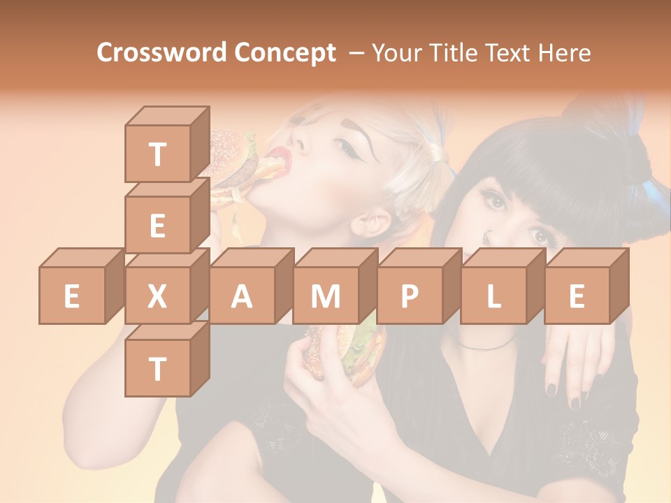 Funny Teenager Black PowerPoint Template