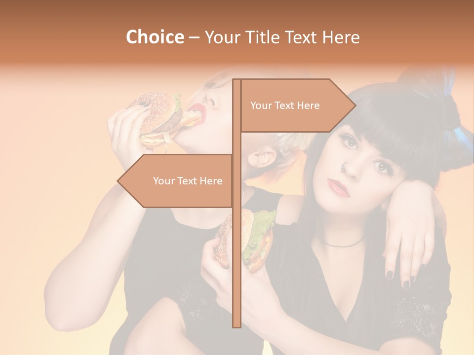 Funny Teenager Black PowerPoint Template