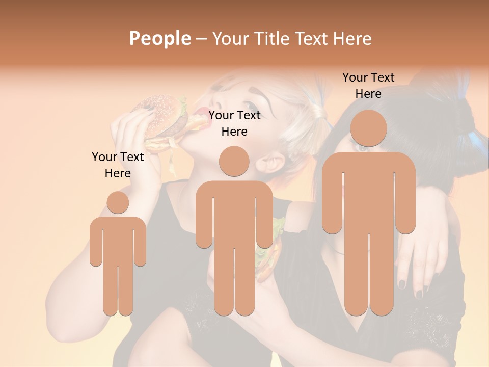 Funny Teenager Black PowerPoint Template