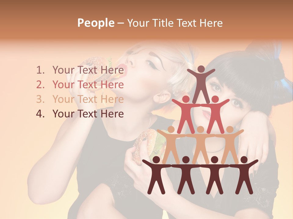 Funny Teenager Black PowerPoint Template