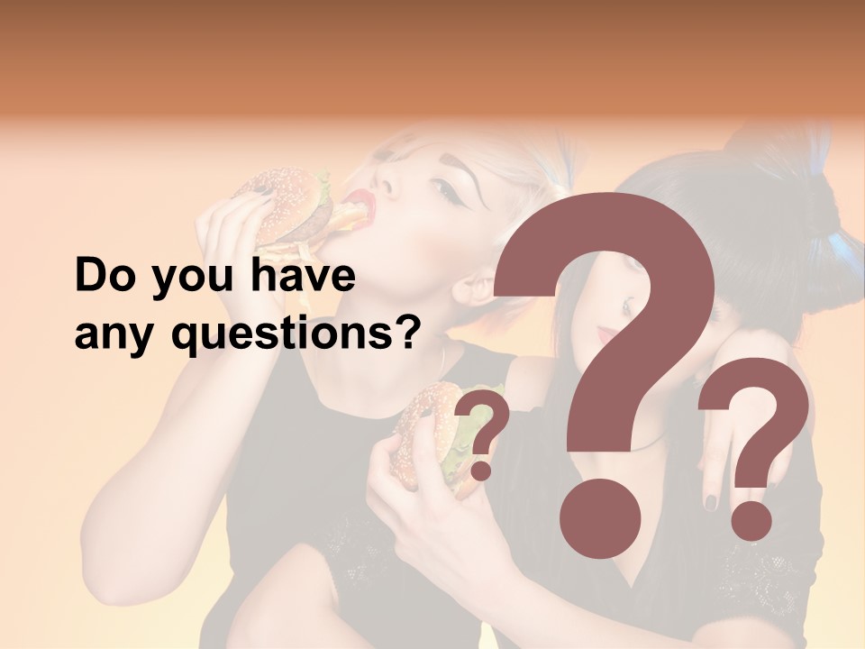 Funny Teenager Black PowerPoint Template