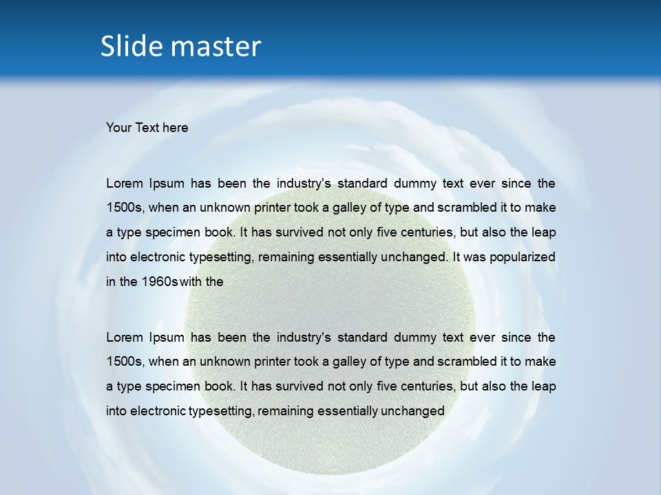 Cute Greenery Earth PowerPoint Template