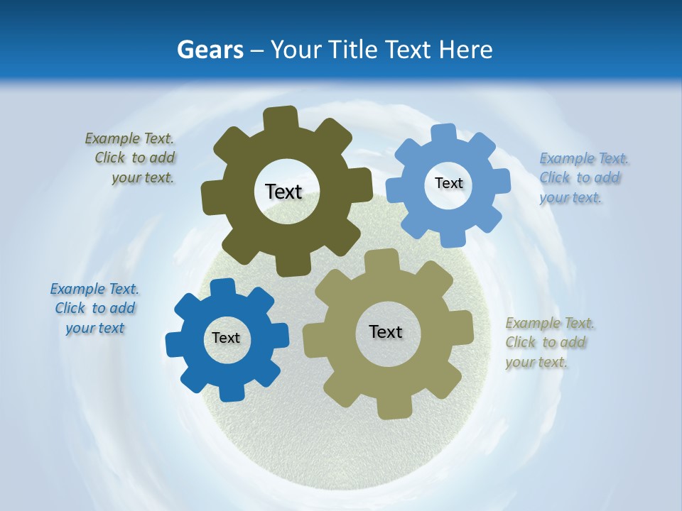 Cute Greenery Earth PowerPoint Template