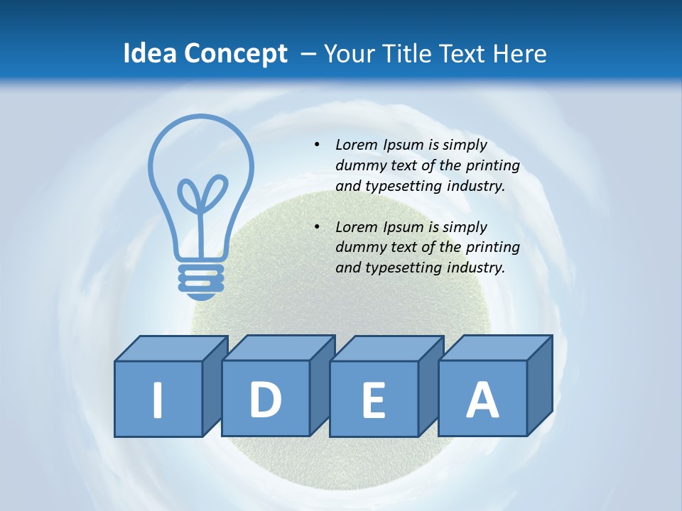 Cute Greenery Earth PowerPoint Template