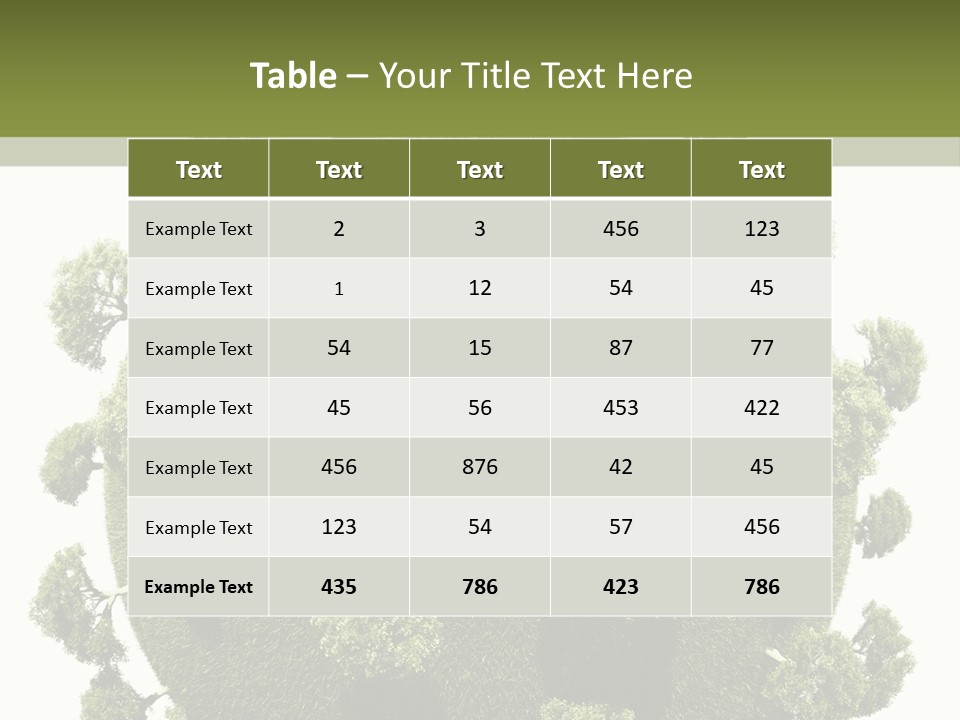 Vegetation Description And Analysis PowerPoint Template