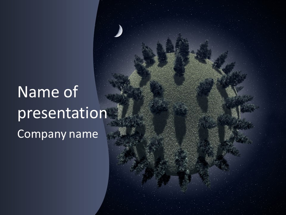 Heavenly Globe Moon PowerPoint Template