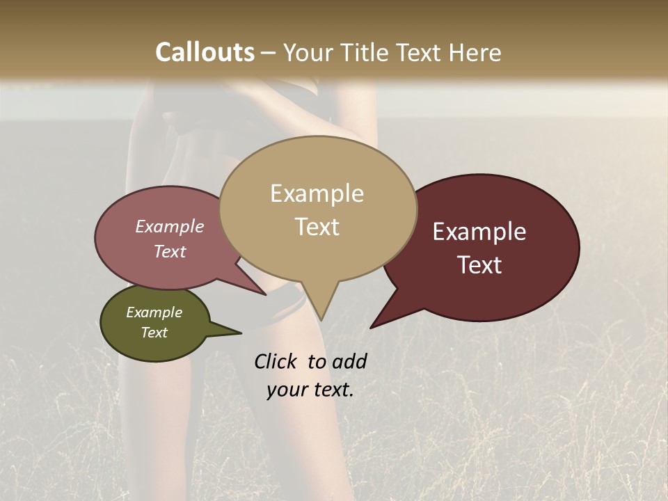 Front Babe Bludgeon PowerPoint Template