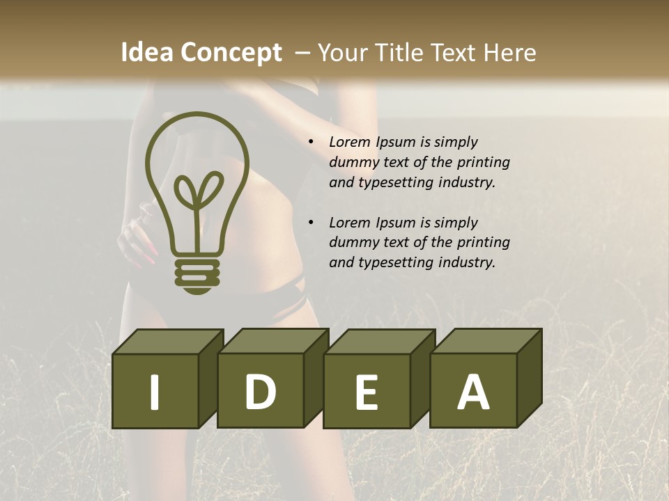 Front Babe Bludgeon PowerPoint Template