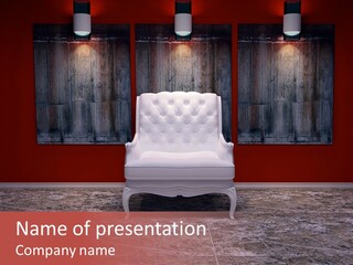 Bedroom Sofa Chairs PowerPoint Template