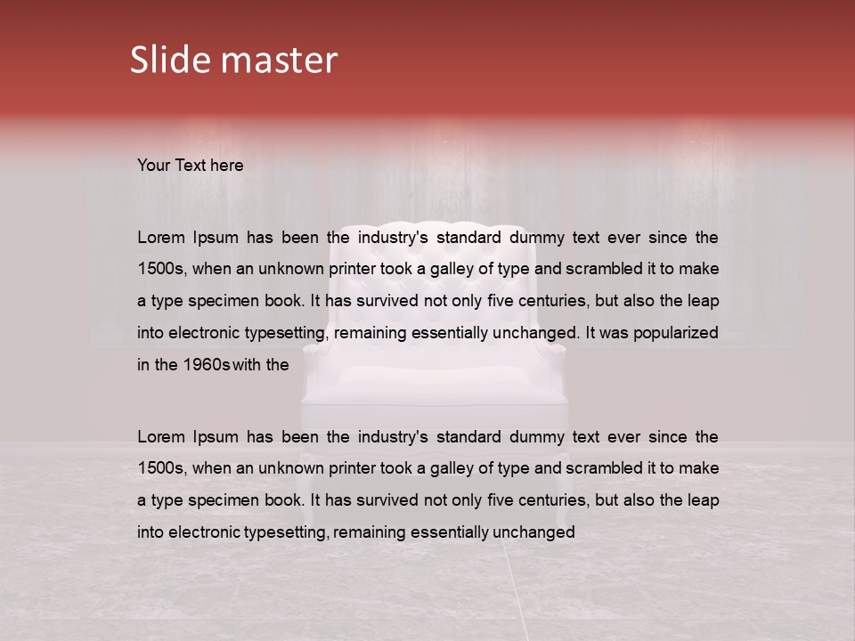 Bedroom Sofa Chairs PowerPoint Template