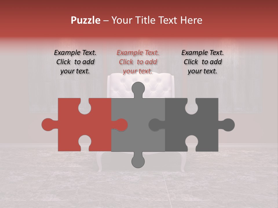 Bedroom Sofa Chairs PowerPoint Template